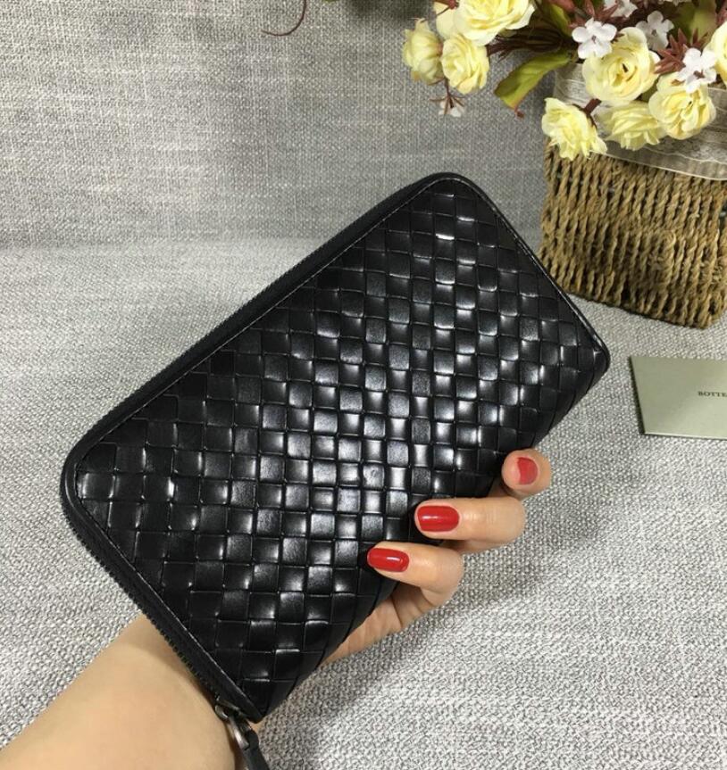 ボッテガヴェネタ BOTTEGAVENETA QJ-BOV076N 2019年最新入荷 ネロ イントレチャート VN ジップ アラウンド ウォレット ファスナー長財布 カーフスキン 黒
