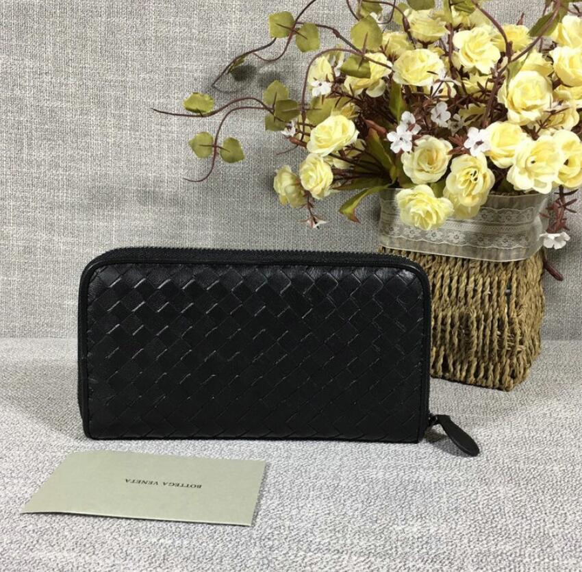 ボッテガヴェネタ BOTTEGAVENETA QJ-BOV076Y 2019年最新入荷 ネロ イントレチャート VN ジップ アラウンド ウォレット ファスナー長財布 カーフスキン 黒