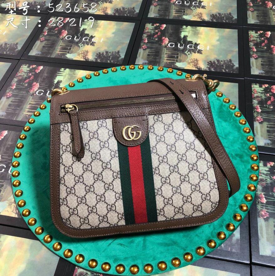 GUCCI グッチ 057-GG523658B 2019年最新入荷 オフィディア GG 斜め掛け ショルダーバッグ レディースかばん キャンパス レザー プレゼント ギフト