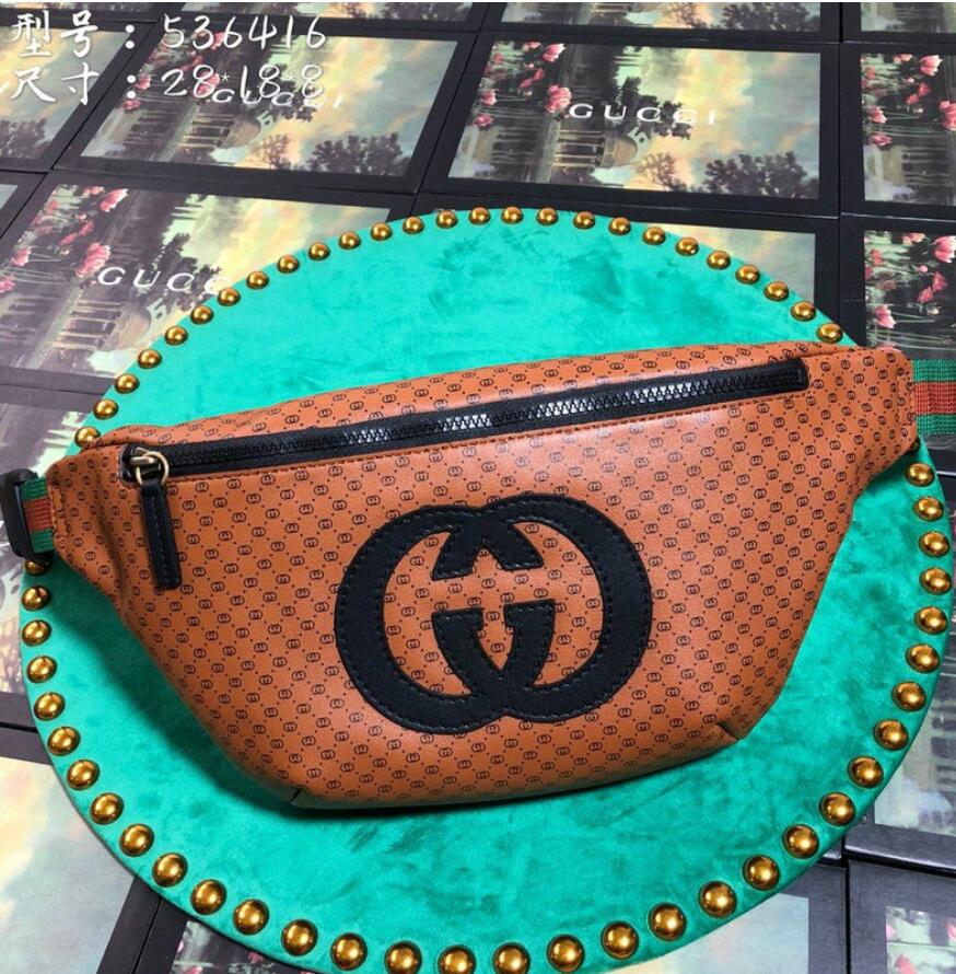 商品名称：GUCCI グッチ 057-GG536416 2019年最新入荷 プリント レザー ベルトバッグ ウェストバッグ チェストバッグ