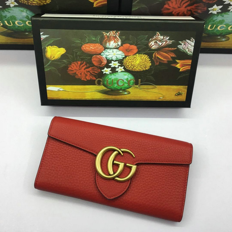 GUCCI グッチ 057-GG400586 2019年最新入荷 二つ折り長財布 ダブルG ロングウォレット フラップウォレット カーフスキン