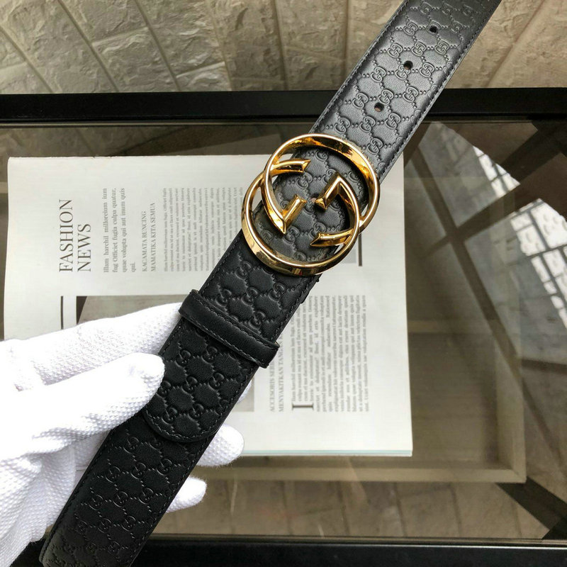 グッチ GUCCI 057-GG411924Y 2019年最新入荷 ベルト レザー インターロッキングG バックル カーフスキン 幅3.8