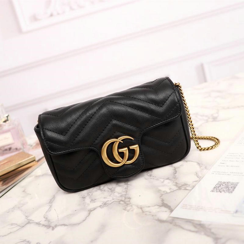 商品名称：GUCCI グッチ 057-GG476433 2019年最新入荷 GGマーモント キルティングレザー スーパーミニバッグ 斜め掛け ショルダーバッグ