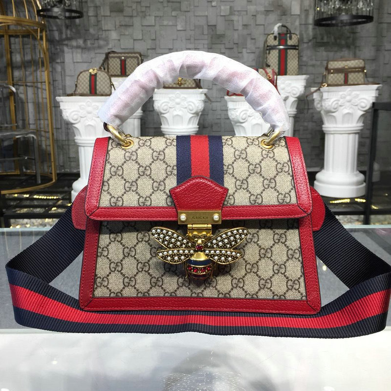 GUCCI グッチ 057-GG‎476541 2019年最新入荷 クイーン マーガレット トップハンドルバッグ 2way ショルダーバッグ レディース