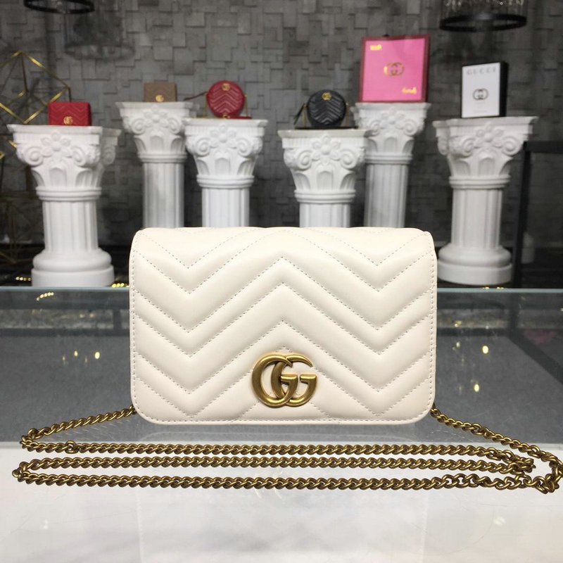 GUCCI グッチ 057-GG488426 2019年最新入荷 GGマーモント ショルダーバッグ ハート 斜め掛け レディースかばん カーフスキン