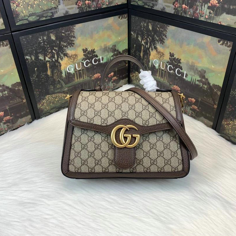 GUCCI グッチ 057-GG498100X 2019年最新入荷 GGマーモント オフィディア ハンドバッグ 2way ショルダーバッグ キャンパス レディース