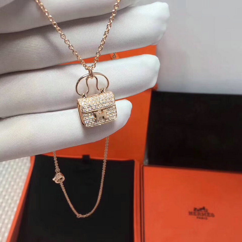 エルメス HERMES Z-HEXL19001 2019年最新入荷 ネックレス コンスタンス モチーフ ダイヤ付き