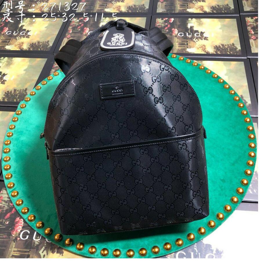 GUCCI グッチ 057-GG271327P 2019年最新入荷 バックパック リュック レザー リュックサック カーフスキン メンズ 黒 通勤 通学