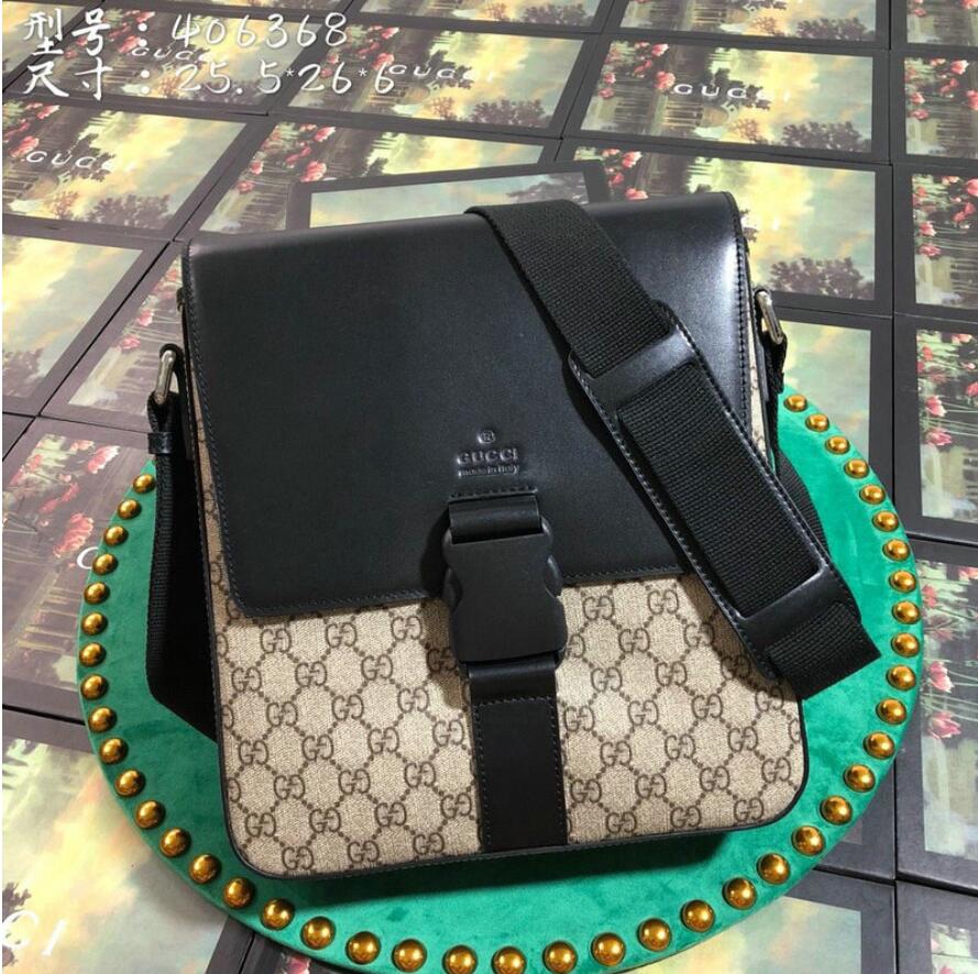 GUCCI グッチ 057-GG406368 2019年最新入荷 メッセンジャー ショルダーバッグ 斜め掛け メンズバッグ フラップ付き ビジネス 通勤 通学