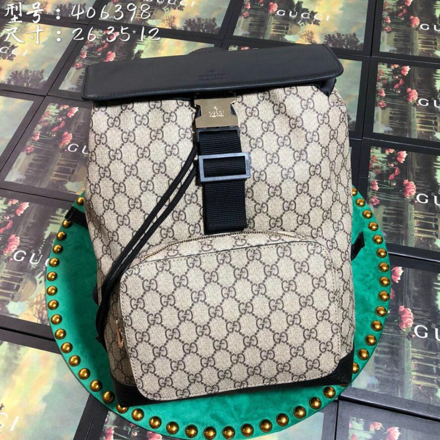 GUCCI グッチ 057-GG406398 2019年最新入荷 GGスプリーム バックパック リュック 大容量 メンズ リュックサック ビジネス 通勤 通学