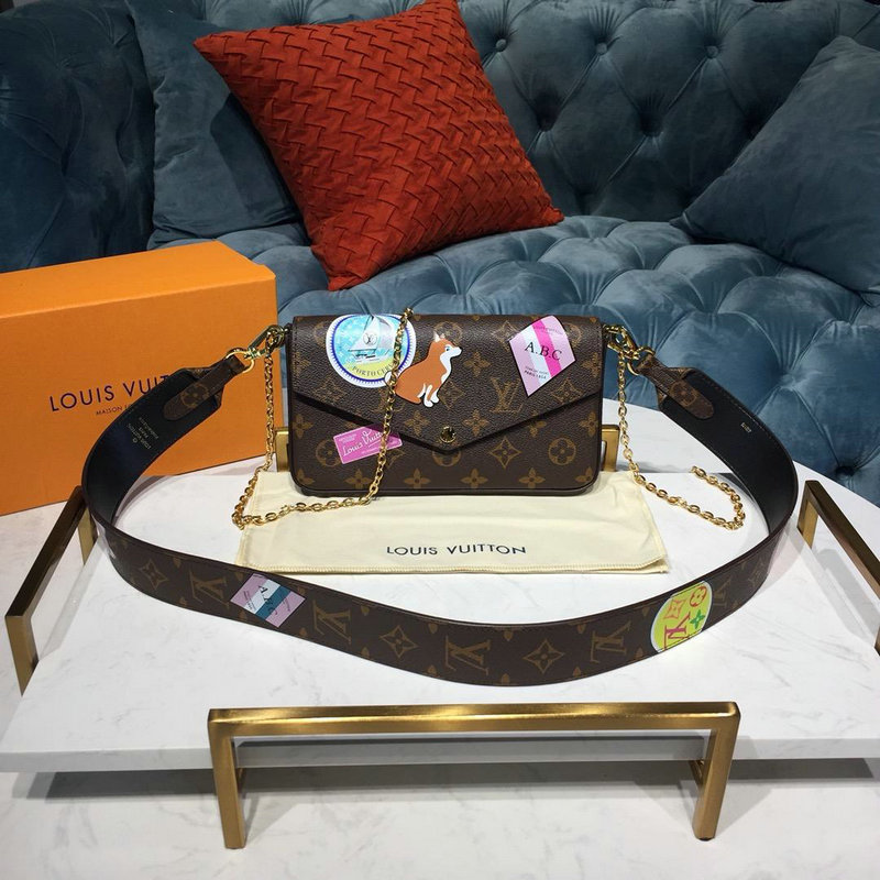 ルイヴィトン LOUISVUITTON 057-M61276Y 2019年最新入荷 ポシェット フェリシー チェーンウォレット 長財布 モノグラム キャンバス クラッチ