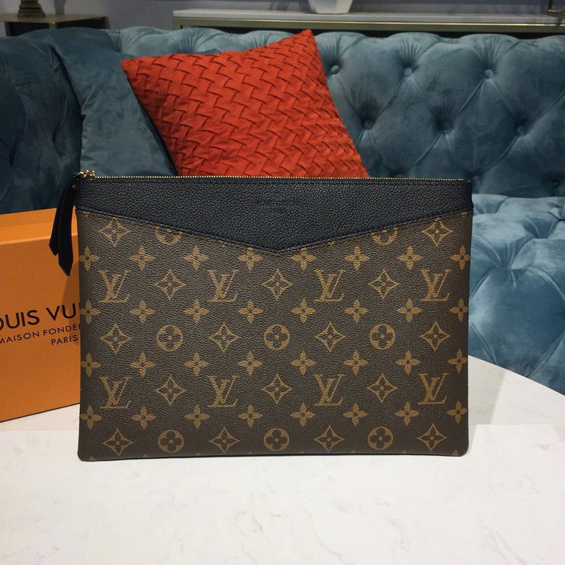 商品名称：ルイヴィトン LOUISVUITTON 057-M62048 2019年最新入荷 デイリーポーチ モノグラムキャンパス 手持ちかばん クラッチバッグ ノワール