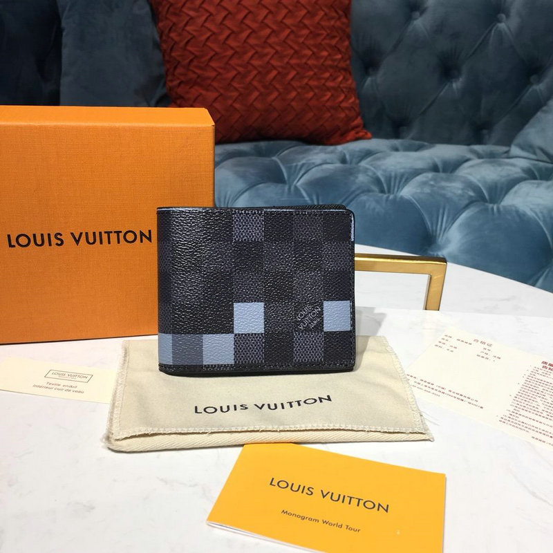 商品名称：ルイヴィトン LOUISVUITTON 057- N60181 2019年最新入荷 ポルトフォイユ ミュルティプル 二つ折り長財布 ダミエグラフィット ピクセル 黒