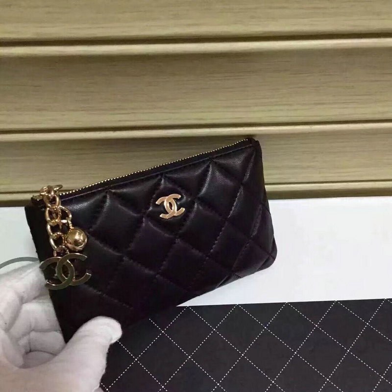 商品名称：シャネル CHANEL JS-CH008Y 2019年最新入荷 ジップウォレット コインケース 小銭入れ カードコース ラムスキン 黒