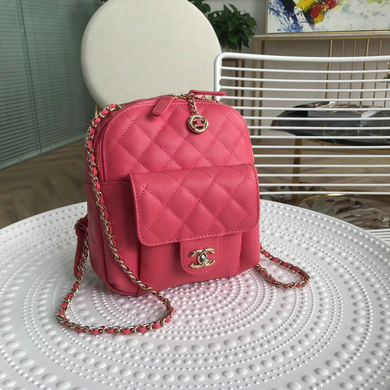 シャネル CHANEL JS-CH0005R 2019年最新入荷 スモール バックパック レディース リュックサック グレインド カーフスキン 通勤 通学 リュック