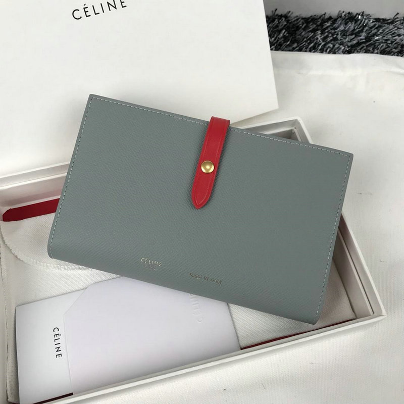セリーヌ CELINE CC-CE4148HR 2019年最新入荷 ラージ ストラップ ウォレット 二つ折り長財布 カードケース 小銭入れ カーフスキン