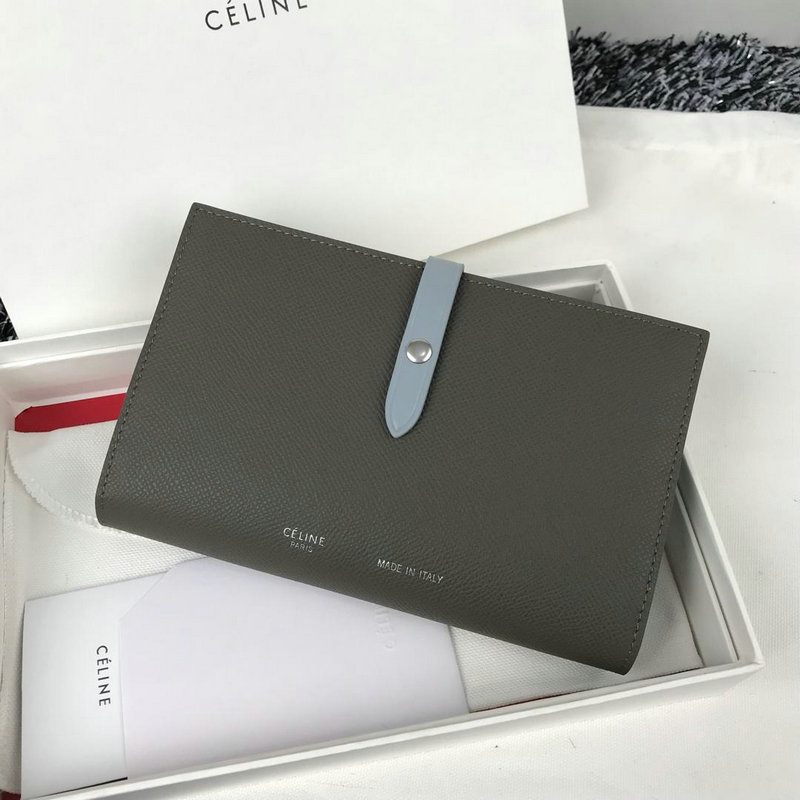 セリーヌ CELINE CC-CE4148KL 2019年最新入荷 ラージ ストラップ ウォレット 二つ折り長財布 カードケース 小銭入れ カーフスキン