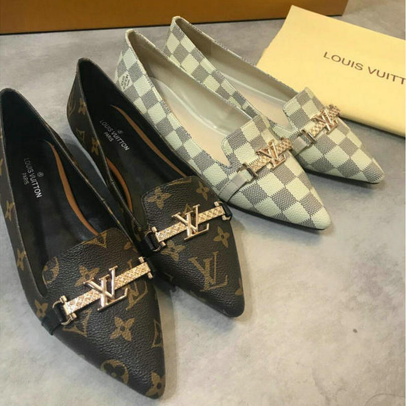 商品名称：ルイヴィトン LOUISVUITTON 26-LVJ19024 2019年最新入荷 アッパーケース ライン ローファー フラットシューズ とんがりトウ レディース パンプス 通勤