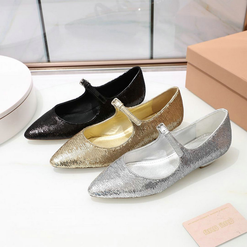 ミュウミュウ MIUMIU 26-MMJ19006  2019年最新入荷 フラットシューズ レディース パンプス とんがりトウ 靴通勤 カジュアル