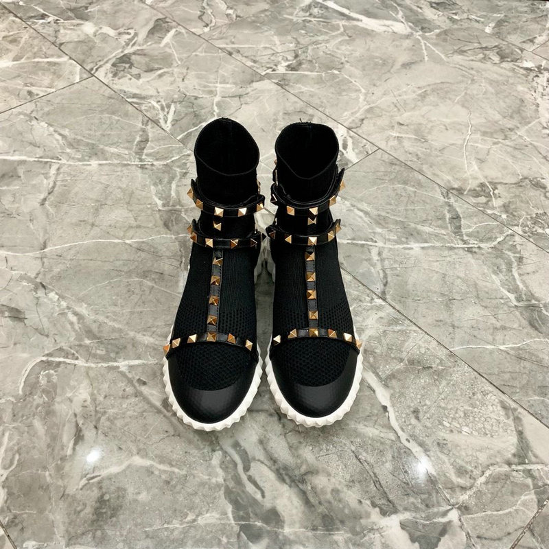 ヴァレンティノ Valentino 26-VTJ19004 2019年最新入荷 ロックスタッズ ハイトップスニーカー カジュアルシューズ フラットシューズ レディース