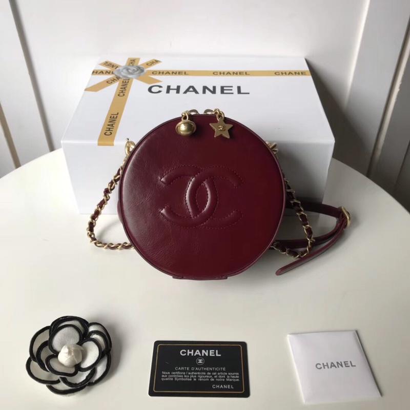 シャネル CHANEL JS-CH0075Q 2019年最新入荷 スモール ラウンドバッグ 斜め掛け ショルダーバッグ レディースかばん カーフスキン
