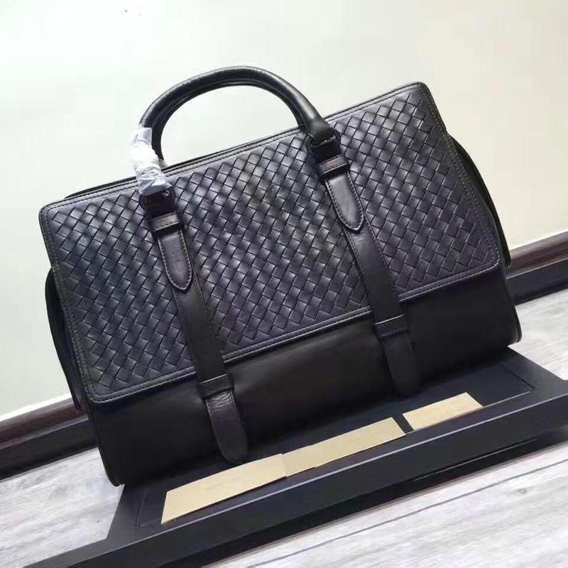 ボッテガヴェネタ BOTTEGAVENETA aj-BOV7033 2019年最新入荷 イントレチャート ダッフルバッグ ビジネスバッグ メンズ ブリーフケース トラベルバッグ 旅行かばん 黒
