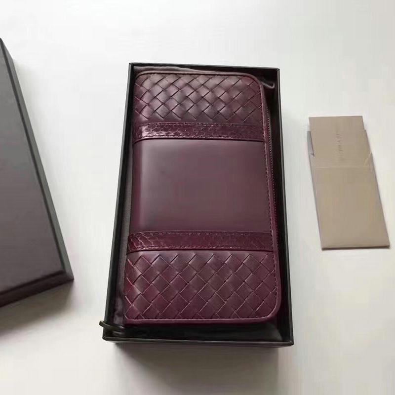 ボッテガヴェネタ BOTTEGAVENETA aj-BOV114076R 2019年最新入荷 イントレチャート ジップラウンドウォレット ファスナー長財布 カーフスキン
