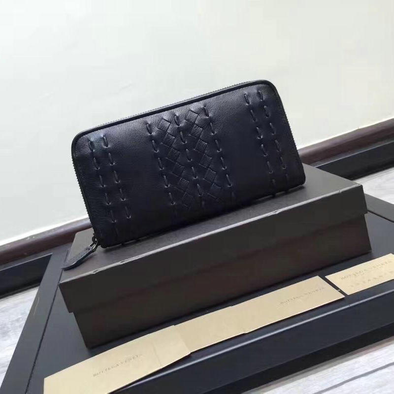 ボッテガヴェネタ BOTTEGAVENETA aj-BOV114076S 2019年最新入荷 イントレチャート ジップラウンドウォレット ファスナー長財布 カーフスキン