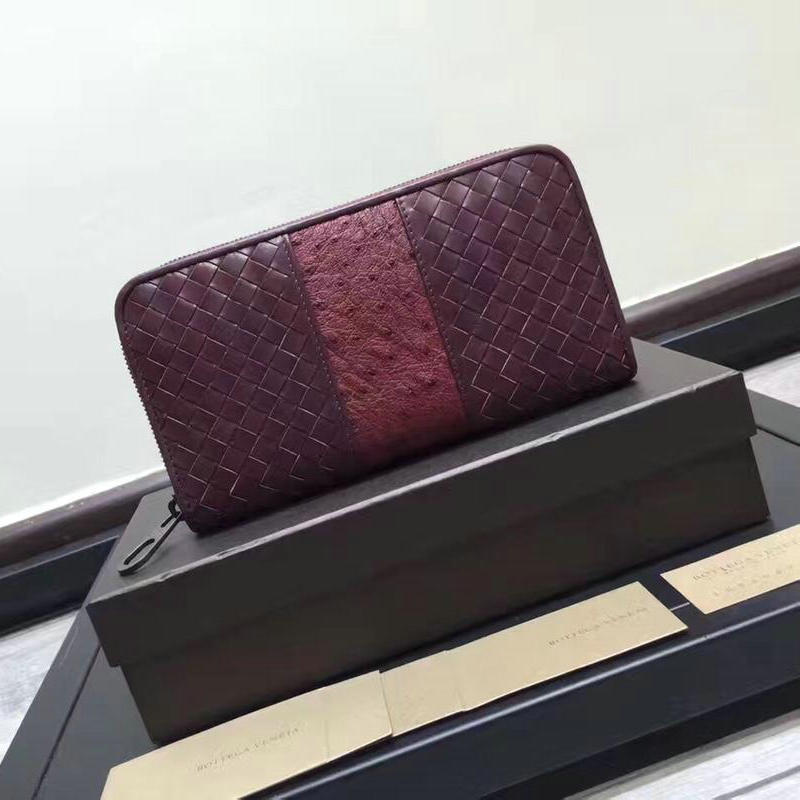 ボッテガヴェネタ BOTTEGAVENETA aj-BOV114076T 2019年最新入荷 イントレチャート ジップラウンドウォレット ファスナー長財布 カーフスキン