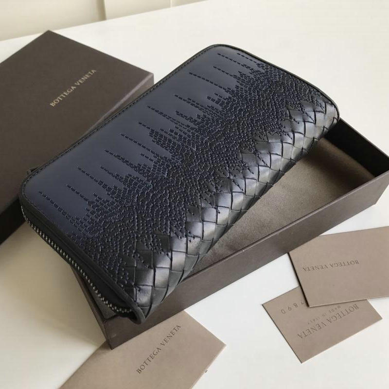 ボッテガヴェネタ BOTTEGAVENETA aj-BOV114076C 2019年最新入荷 イントレチャート ジップラウンドウォレット ファスナー長財布 カーフスキン