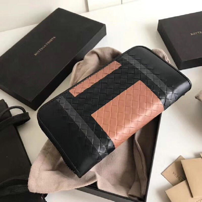 ボッテガヴェネタ BOTTEGAVENETA aj-BOV114076Z 2019年最新入荷 イントレチャート ジップラウンドウォレット ファスナー長財布 カーフスキン