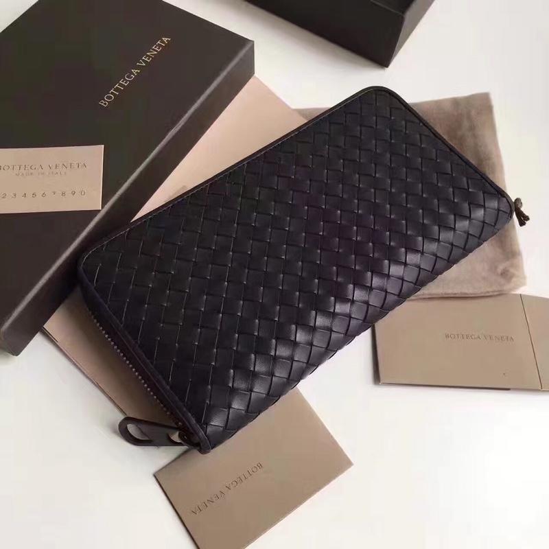 ボッテガヴェネタ BOTTEGAVENETA aj-BOV114080 2019年最新入荷 イントレチャート ジップラウンドウォレット ファスナー長財布 カーフスキン