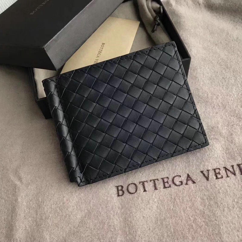 ボッテガヴェネタ BOTTEGAVENETA 2019年最新入荷 イントレチャート VN マネークリップ付き二つ折りウォレット カードケース カーフスキン