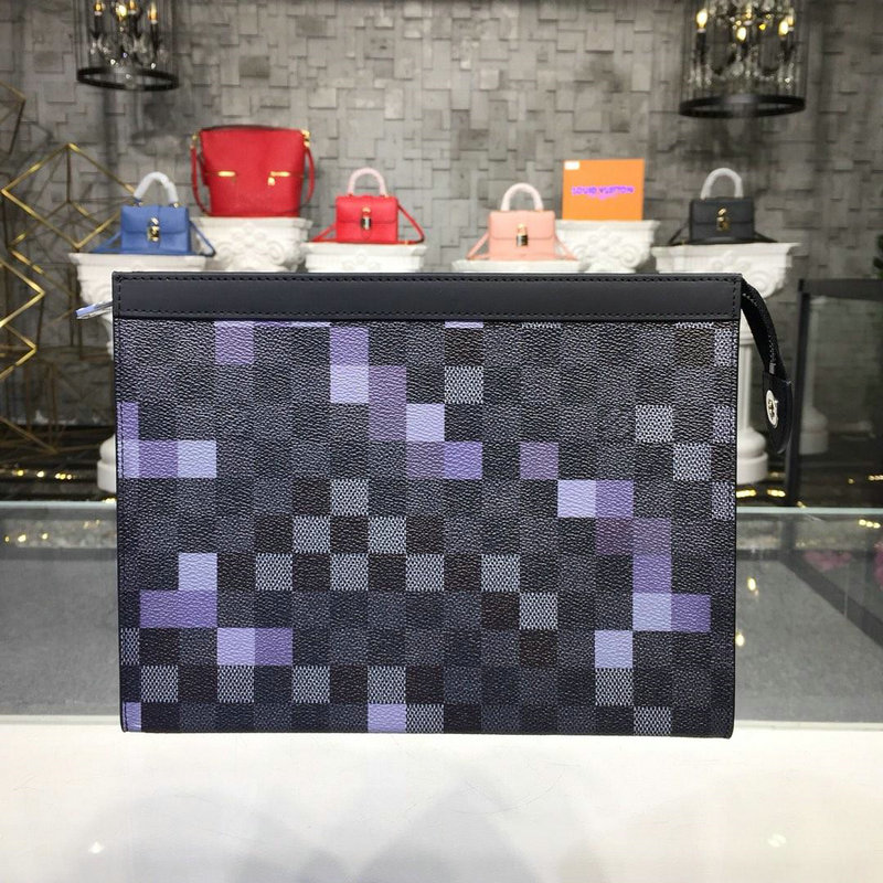 商品名称：ルイヴィトン LOUISVUITTON 057-N60175　2019年最新入荷 ポシェットヴォワヤージュ MM ポーチ 手持ちかばん クラッチバッグ ダミエグラフィット ピクセル キャンバス