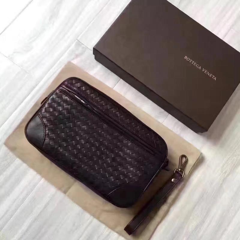 ボッテガヴェネタ BOTTEGAVENETA aj-BOV244810 2019年最新入荷 イントレチャート VN トイレタリーケース メンズ 手持ちかばん クラッチバッグ カーフスキン 黒