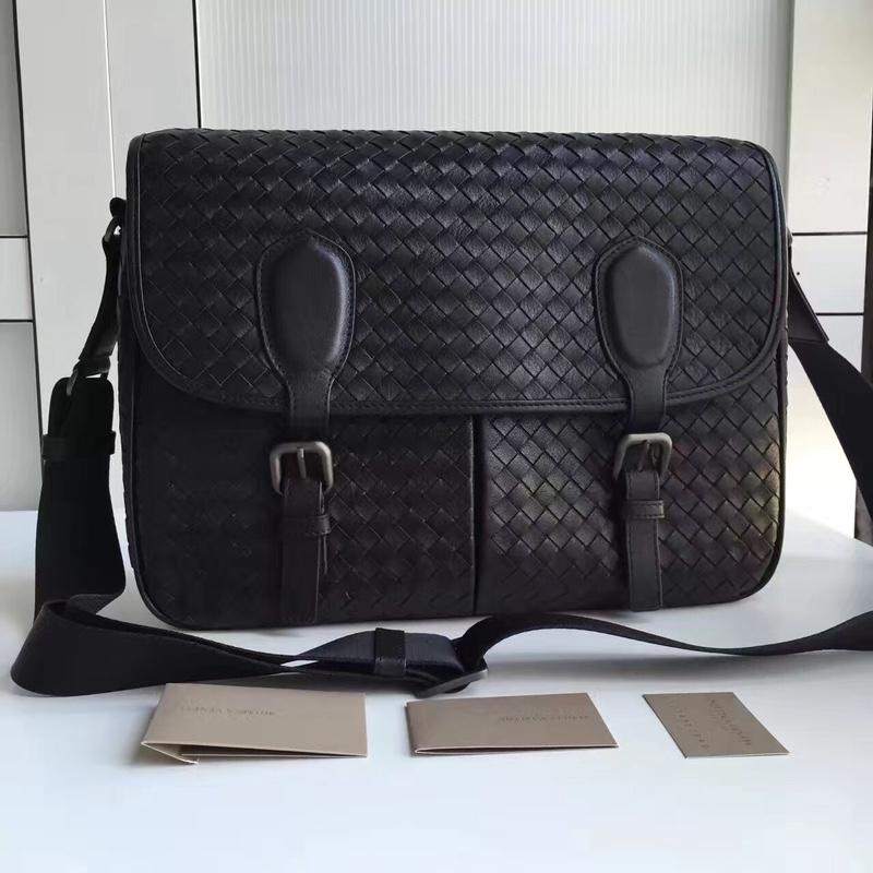 商品名称：ボッテガヴェネタ BOTTEGAVENETA aj-BOV355784 2019年最新入荷 イントレチャート 斜め掛け ショルダーバッグ カーフスキン 黒