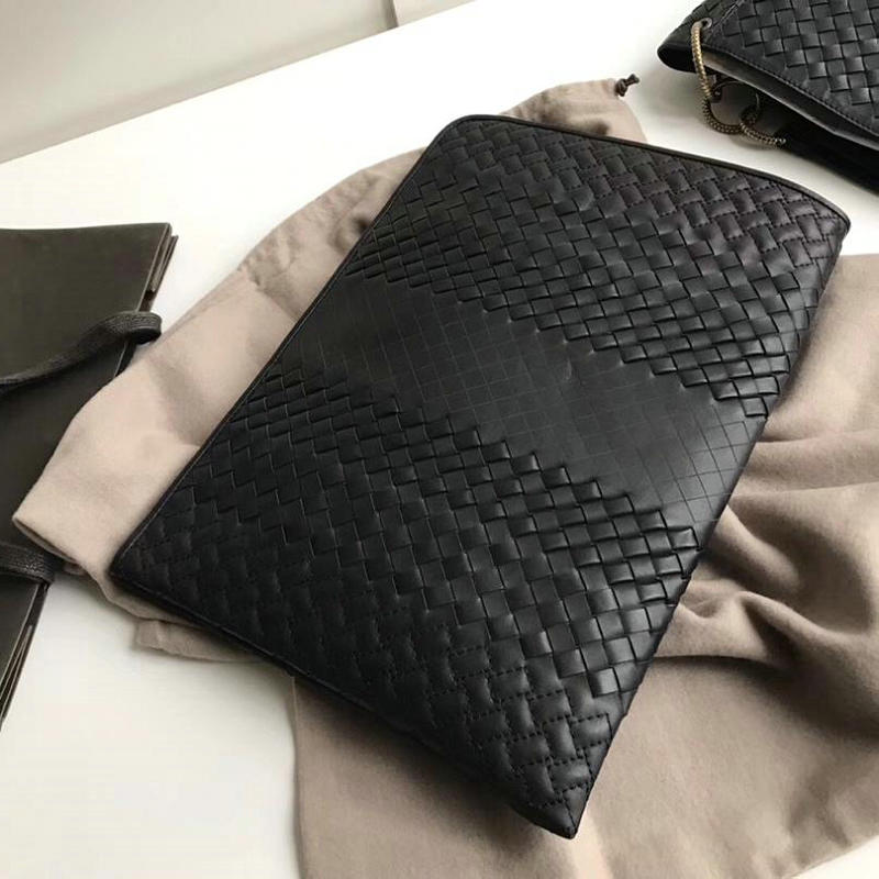 ボッテガヴェネタ BOTTEGAVENETA aj-BOV405912 2019年最新入荷 イントレッチオ インペラトーレ カーフ ドキュメントケース 手持ちかばん クラッチバッグ 黒