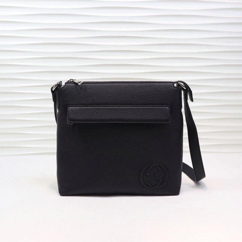 グッチ GUCCI 057-GG322059 2019年夏最新作 斜め掛け ショルダーバッグ レザー メンズかばん ビジネス 通勤 黒