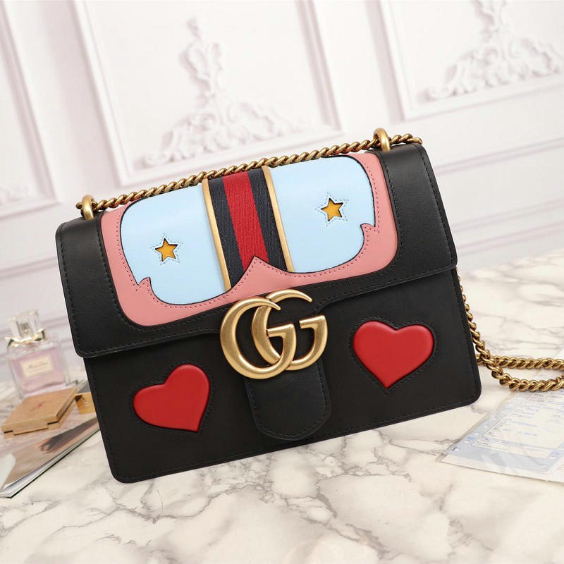グッチ GUCCI 057-GG431382H 2019年夏最新作 GGマーモント 斜め掛け ショルダーバッグ カーフスキン レディース