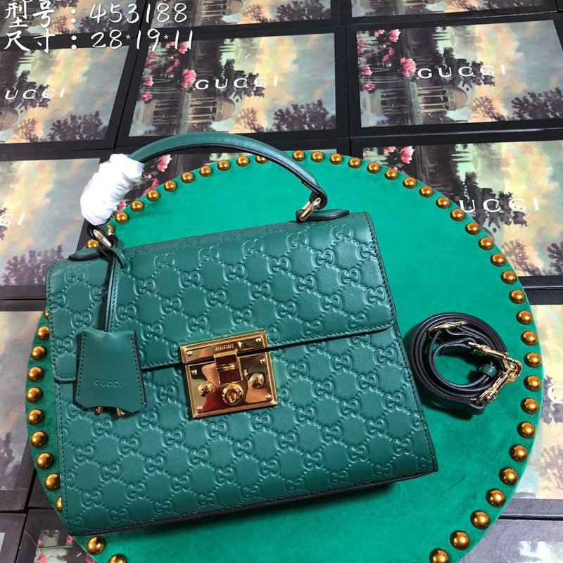 グッチ GUCCI 057-GG453188M 2019年夏最新作 パドロックGGスプリーム トップハンドルバッグ レディース トートバッグ 2way ショルダーバッグ レザー