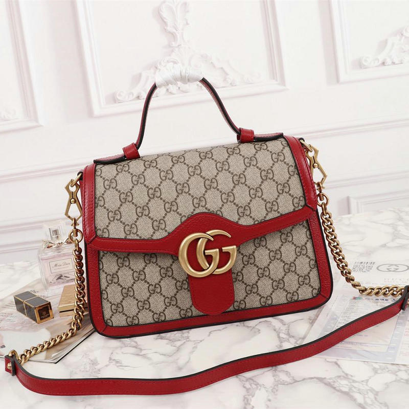 グッチ GUCCI GG498110XP 2019年夏最新作 GGマーモント トップハンドルバッグ トートバッグ 2way ショルダーバッグ キャンパス