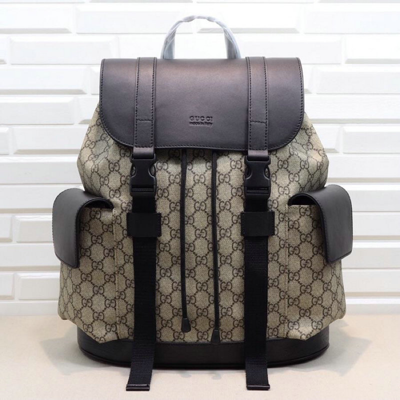 グッチ GUCCI 057-GG495563BX 2019年夏最新作 ソフト GGスプリーム キャンバス バックパック メンズ リュック 大容量 リュックサック 黒