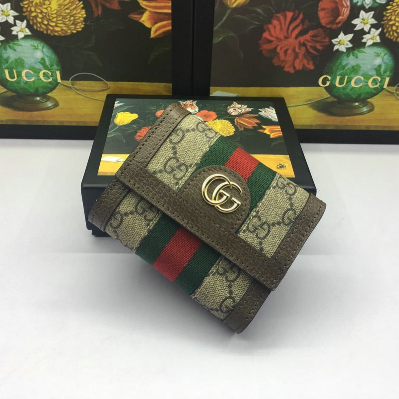 グッチ GUCCI 057-GG523174  2019年夏最新作 オフィディア GG ウォレット 三つ折り短財布 カードケース付き 札入れ 小銭入れ