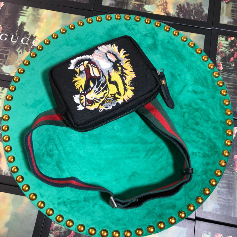 グッチ GUCCI 057-GG523323 2019年夏最新作 ショルダーバッグ ベルトバッグ チェストバッグ ウェストバッグ レザー ベルトバッグ 黒