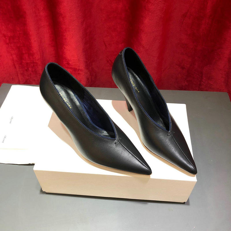 セリーヌ CELINE 26-CEJ19003 2019年最新入荷 パンプス ハイヒールシューズ とんがりトウ ピンヒール レディース レザー 靴