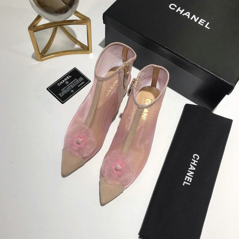 商品名称：シャネル CHANEL 26-CHJ19040 2019年最新入荷 ショートブーツ ローヒール シューズ メッシュ グログラン レディース