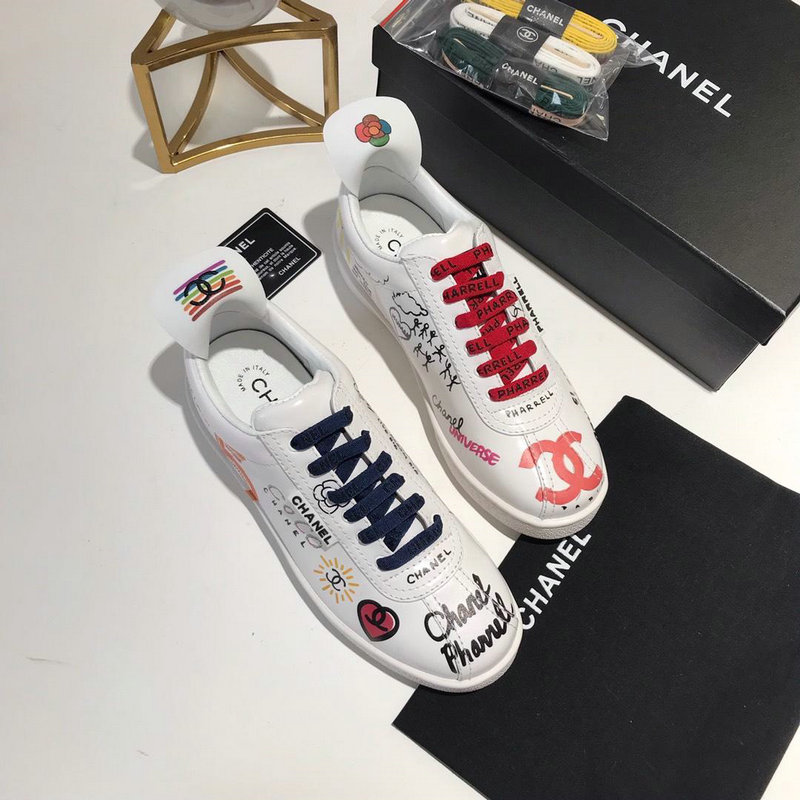 商品名称：シャネル CHANEL 26-CHJ19047 2019年春夏最新入荷 レースアップ シューズ スニーカー レディース カジュアルシューズ 通勤 通学