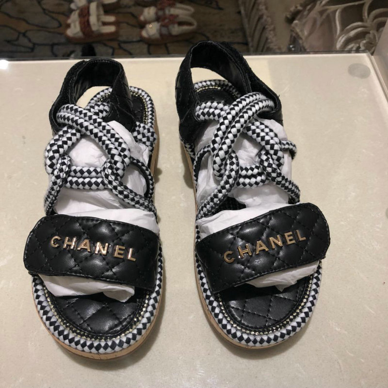 シャネル 26-CHJ19005a CHANEL 2019年夏最新入荷 サンダル ピーチサンダル サマーサンダル フラットシューズ 夏 靴 レディース