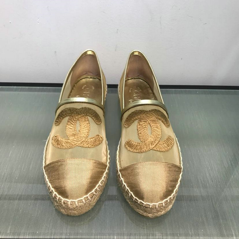 シャネル CHANEL 26-CHJ19006 2019年夏最新入荷 エスパドリーユ シューズ ココマーク フラットシューズ メッシュ 通気 レディース