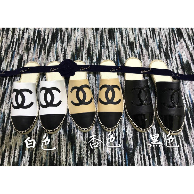 シャネル CHANEL 26-CHJ19035 2019年春夏最新入荷 エスパドリーユ サンダル ココマーク スリッパー ミュール レディース